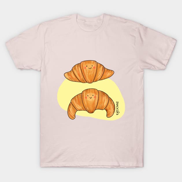 Croissant T-Shirt by Snacks At 3